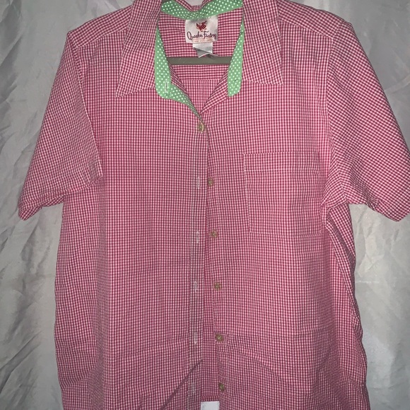 Women’s button down boxy Cotton Quacker factory factory collared shirt - Picture 2 of 5